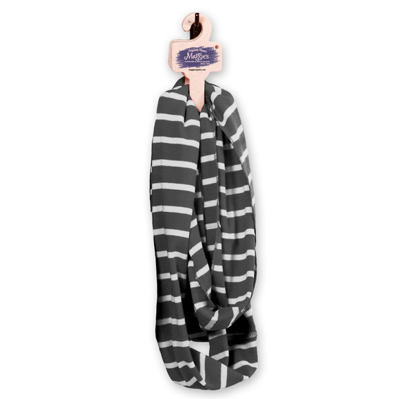 100% Organic Cotton Infinity Scarf, Stripe Quarry - Picture 1 of 1